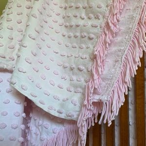 Large pink throw blanket
